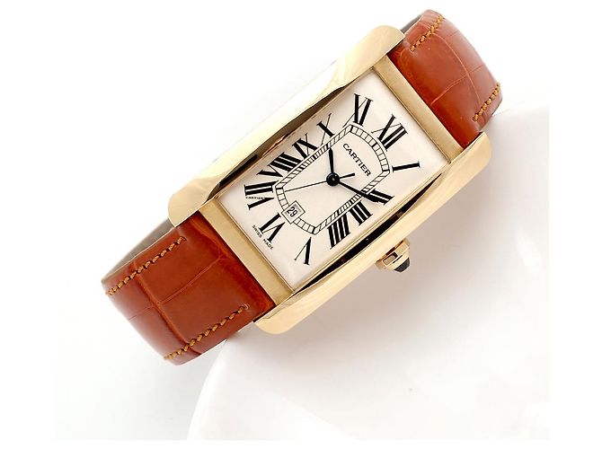 Cartier Orologio Tank American Watch Large da uomo Automatico Marrone - vista 21