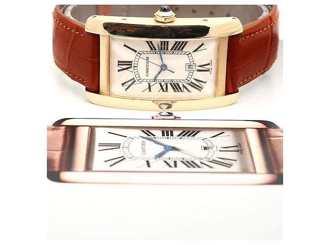Cartier Orologio Tank American Watch Large da uomo Automatico Marrone - vista 22
