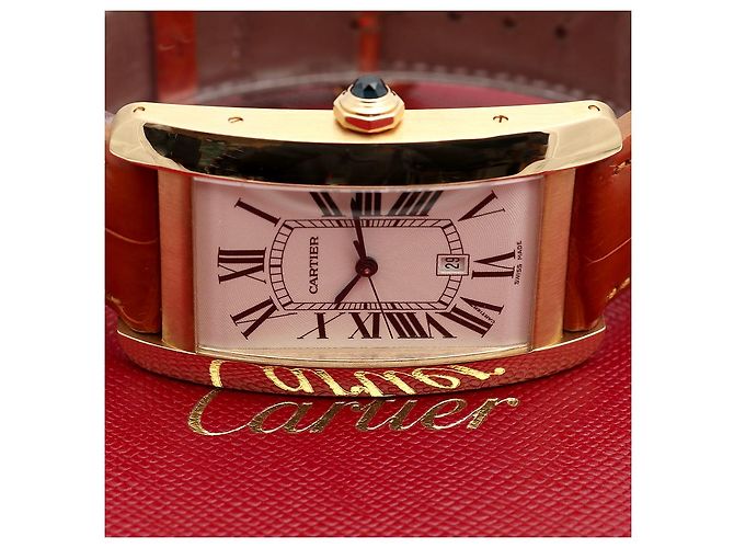 Cartier Orologio Tank American Watch Large da uomo Automatico Marrone - vista 23