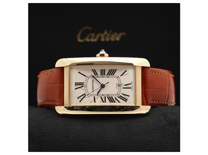 Cartier Orologio Tank American Watch Large da uomo Automatico Marrone - vista 24