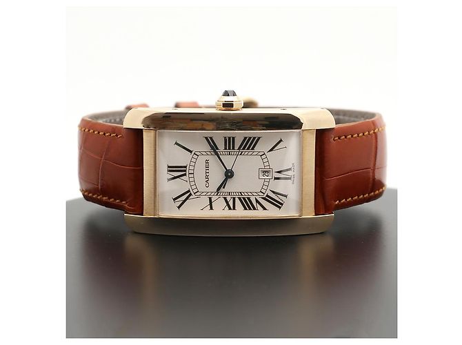 Cartier Orologio Tank American Watch Large da uomo Automatico Marrone - vista 25