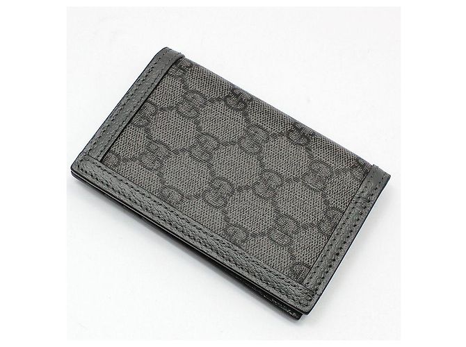 Gucci Ophidia Silver GG Grey Supreme Card Wallet Brown - view 4