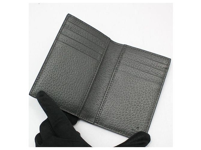 Gucci Ophidia Silver GG Grey Supreme Card Wallet Brown - view 7