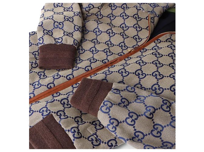 Gucci GG Jumbo Canvas Baumwoll-Zip-Up-Jacke Größe Mehrfarben - Ansicht 3