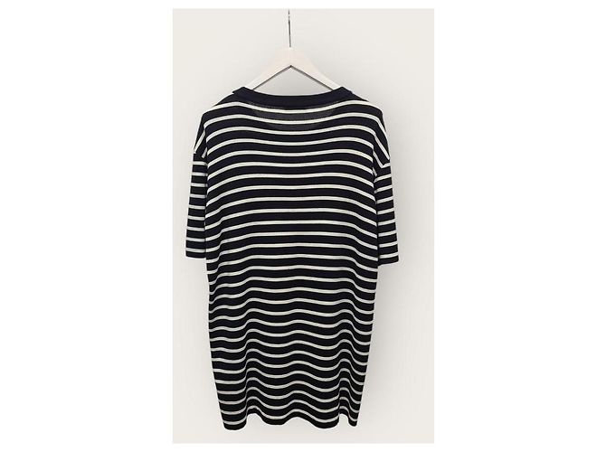 Dior Strick-T-Shirt mit schwarzem Logo-Streifen - Ansicht 4
