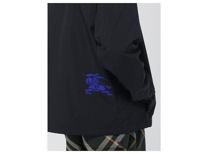 Burberry Giacca leggera con cappuccio e zip con ricami EKD Nero - vista 10