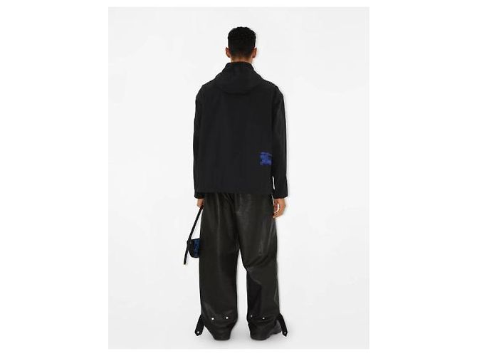 Burberry Giacca leggera con cappuccio e zip con ricami EKD Nero - vista 11