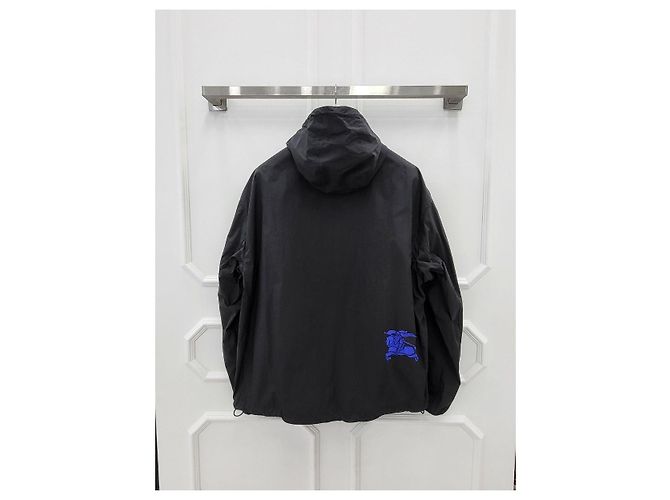 Burberry Giacca leggera con cappuccio e zip con ricami EKD Nero - vista 2