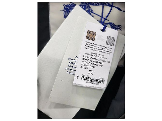 Burberry Giacca leggera con cappuccio e zip con ricami EKD Nero - vista 6