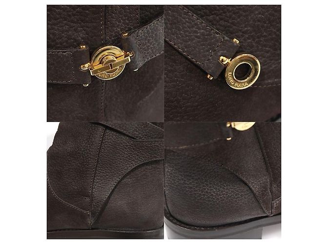 Loro Piana Botines de nubuck marrón para mujer Castaño - vista 6