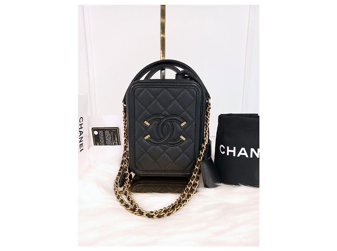 Chanel Beauty Case Vertical Series Nero - vista 3