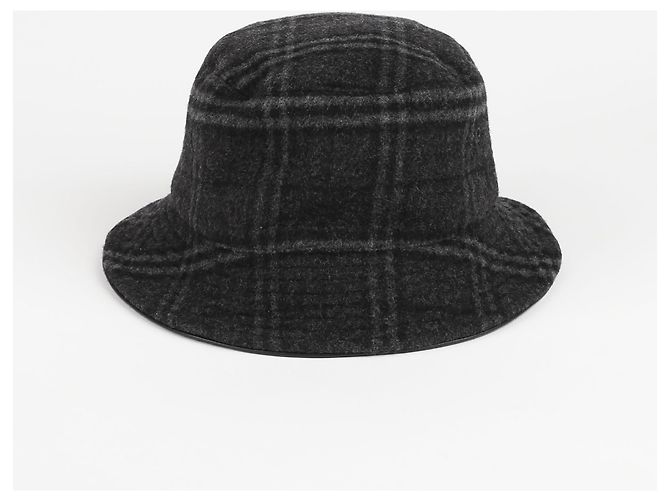 Burberry Bucket Hat aus Wolle mit Karomuster in Anthrazitgrau Braun - Ansicht 2