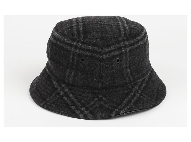Burberry Bucket Hat aus Wolle mit Karomuster in Anthrazitgrau Braun - Ansicht 3