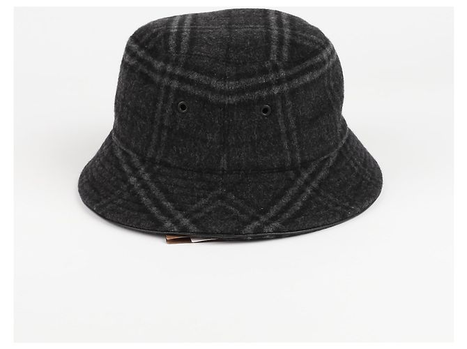 Burberry Bucket Hat aus Wolle mit Karomuster in Anthrazitgrau Braun - Ansicht 5