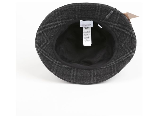 Burberry Bucket Hat aus Wolle mit Karomuster in Anthrazitgrau Braun - Ansicht 6