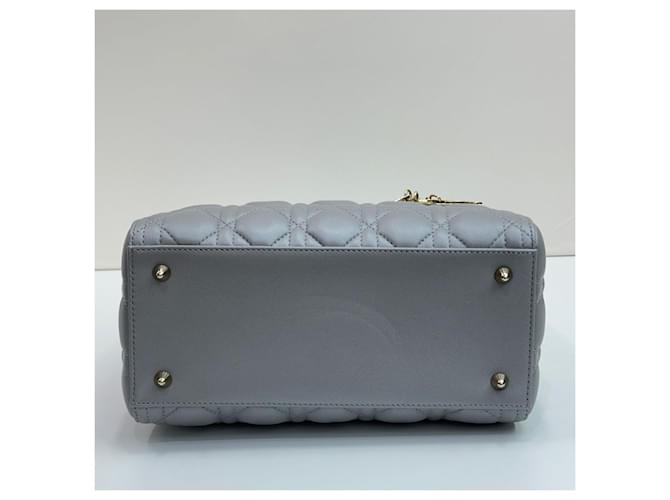 Lady Dior Medium Grey Pearl Marrone - vista 10