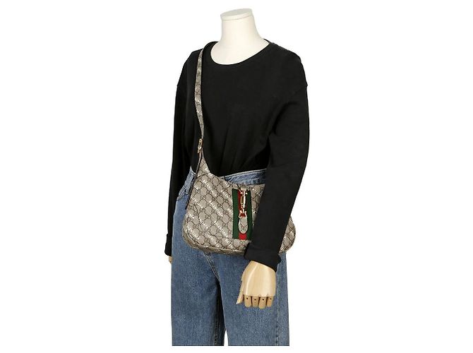 Gucci Piccola borsa hobo a tracolla Hack Project Jackie D'oro - vista 9