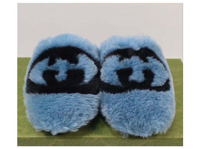 Gucci Interlocking Fur Slide Sandalen Mehrfarben - Ansicht 2