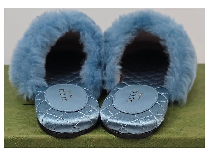 Gucci Interlocking Fur Slide Sandalen Mehrfarben - Ansicht 5