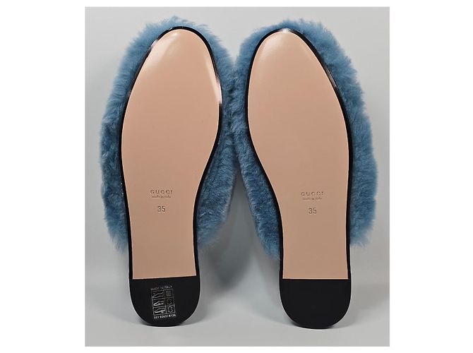 Gucci Interlocking Fur Slide Sandalen Mehrfarben - Ansicht 6