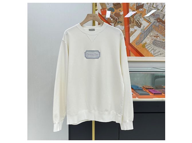 Dior Couture Sweatshirt mit besticktem Logo Weiß XL - Ansicht 2