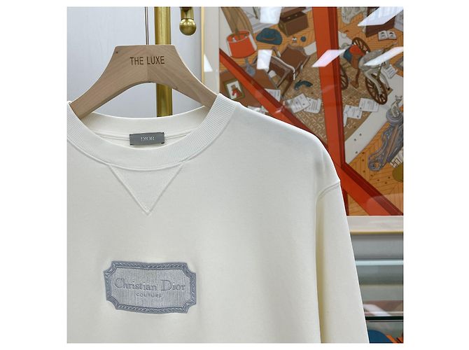 Dior Couture Sweatshirt mit besticktem Logo Weiß XL - Ansicht 3