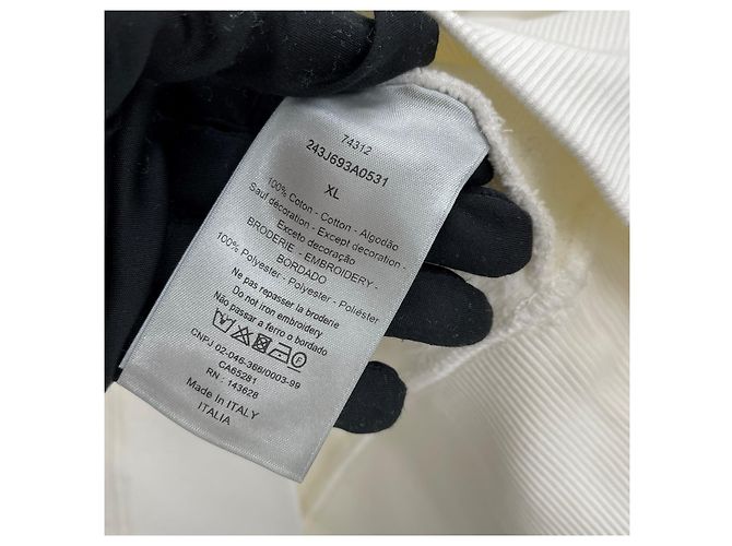 Dior Couture Sweatshirt mit besticktem Logo Weiß XL - Ansicht 6