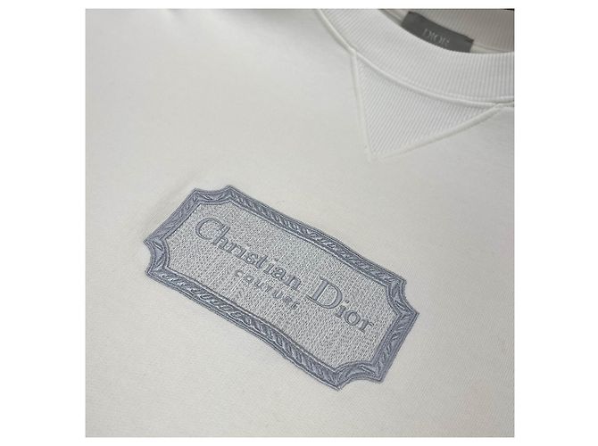 Dior Couture Sweatshirt mit besticktem Logo Weiß XL - Ansicht 9