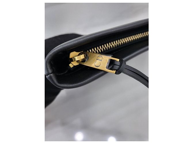 Dior Clutch in pelle nera con logo Nero - vista 5