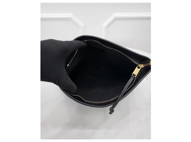Dior Clutch in pelle nera con logo Nero - vista 6