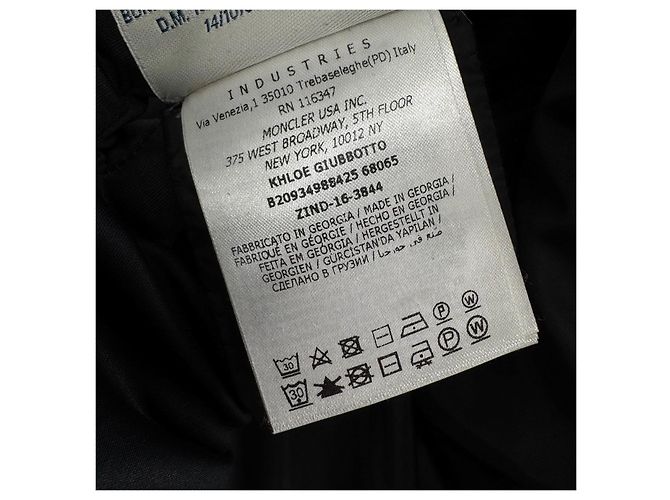 Moncler Chloe Damen Lang Daunenjacke Schwarz - Ansicht 8