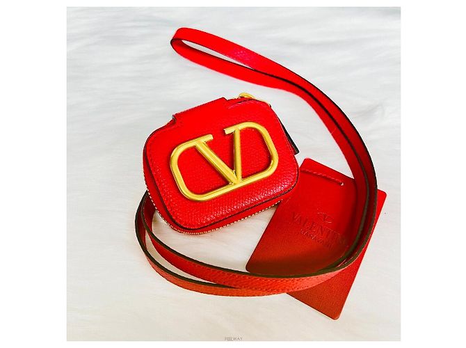Custodia per AirPods con logo Valentino Garavani Rosso - vista 3