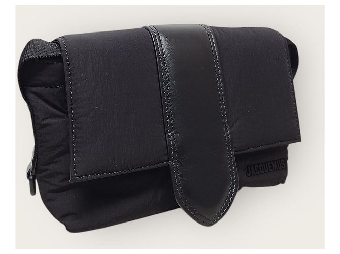 Jacquemus Borsa a tracolla Le Petit Bambino in nylon nero - vista 3