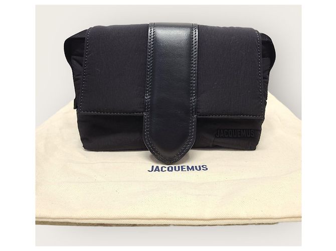 Jacquemus Borsa a tracolla Le Petit Bambino in nylon nero - vista 7