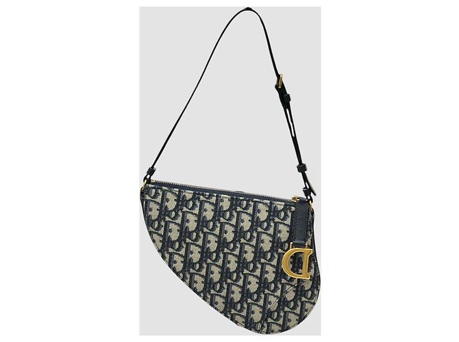 Dior Pochette à l'épaule Saddle Oblique Rodeo Blue Bleu - vue 2