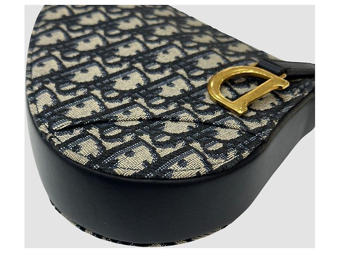 Dior Pochette à l'épaule Saddle Oblique Rodeo Blue Bleu - vue 3