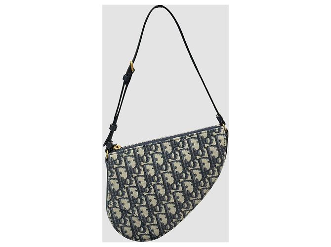 Dior Pochette à l'épaule Saddle Oblique Rodeo Blue Bleu - vue 6
