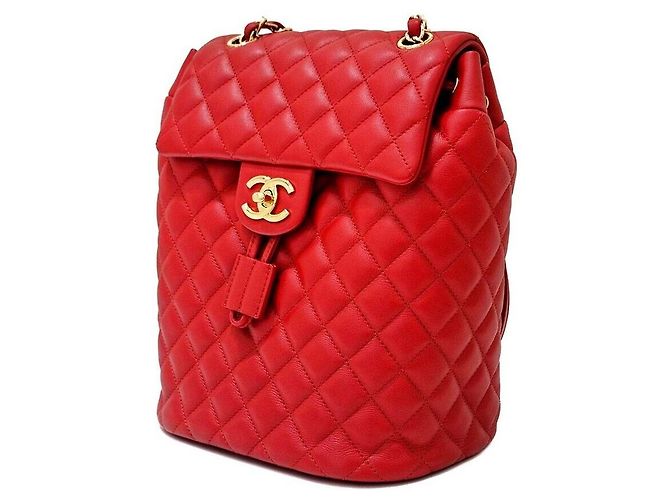 Chanel Urban Spirit Rucksack aus Lammleder Rot - Ansicht 2