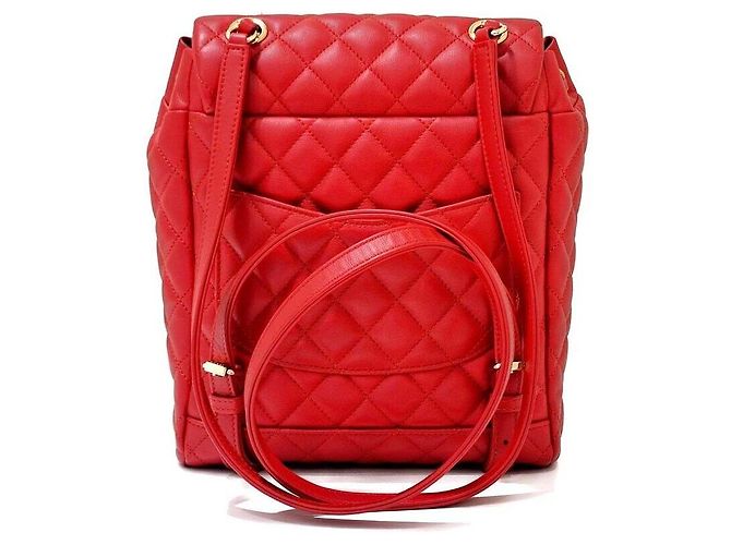 Chanel Urban Spirit Rucksack aus Lammleder Rot - Ansicht 3