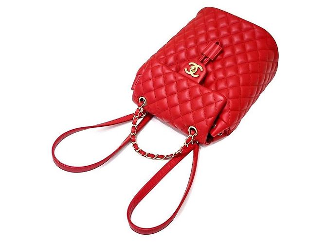 Chanel Urban Spirit Rucksack aus Lammleder Rot - Ansicht 4