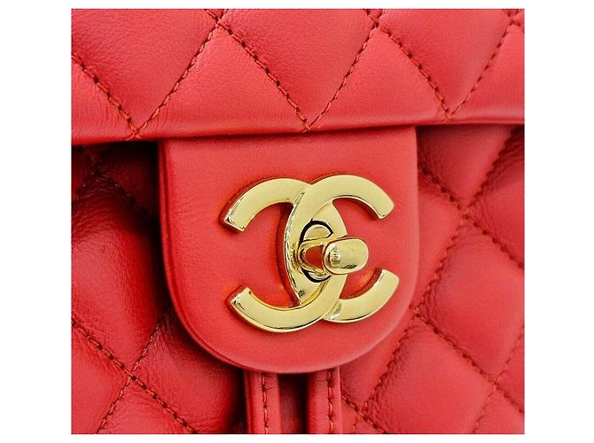 Chanel Urban Spirit Rucksack aus Lammleder Rot - Ansicht 8