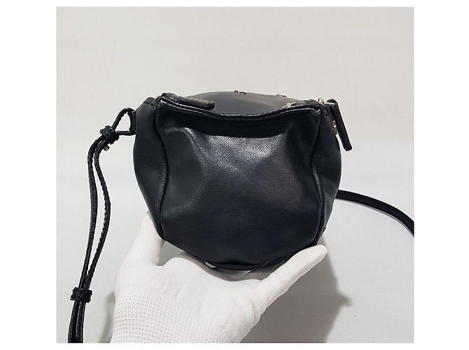 Givenchy Mini borsa a tracolla in metallo Pandora Nero - vista 4