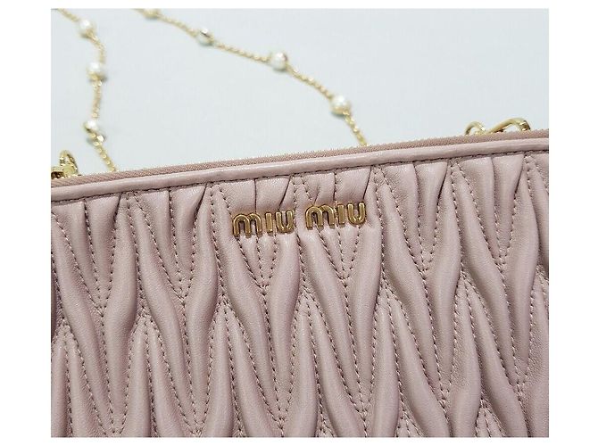 Miu Miu Mini borsa a tracolla Matelassé Pearl - vista 3