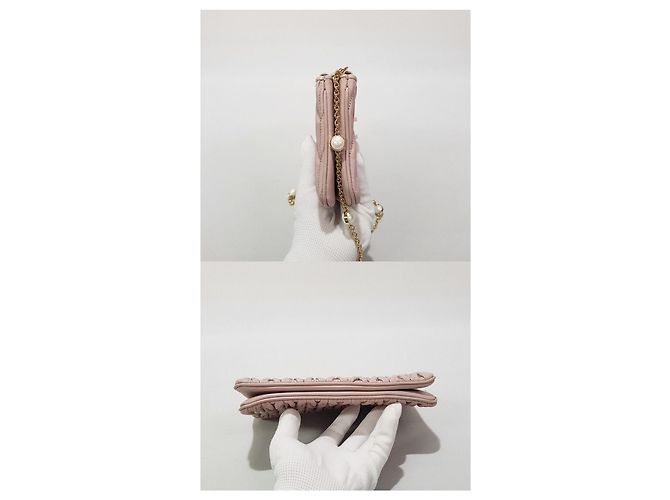 Miu Miu Mini borsa a tracolla Matelassé Pearl - vista 4