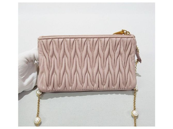 Miu Miu Mini borsa a tracolla Matelassé Pearl - vista 5