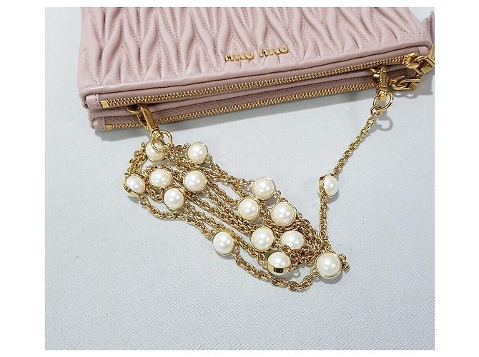 Miu Miu Mini borsa a tracolla Matelassé Pearl - vista 6