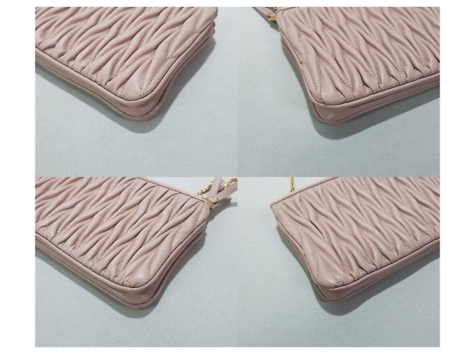 Miu Miu Mini borsa a tracolla Matelassé Pearl - vista 7