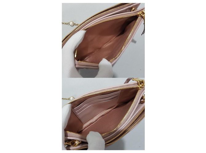 Miu Miu Mini borsa a tracolla Matelassé Pearl - vista 8