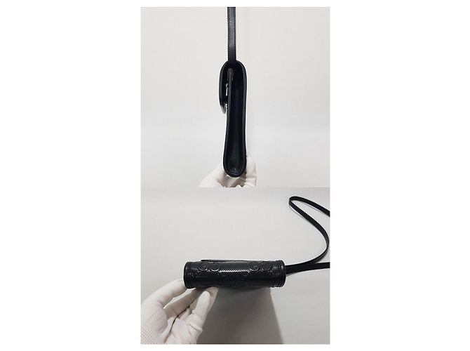 Mini borsa a tracolla Gucci GG goffrata Nero - vista 3