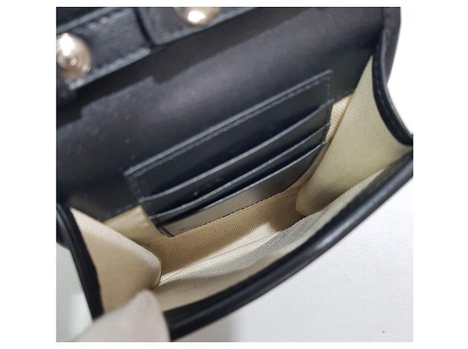 Mini borsa a tracolla Gucci GG goffrata Nero - vista 8